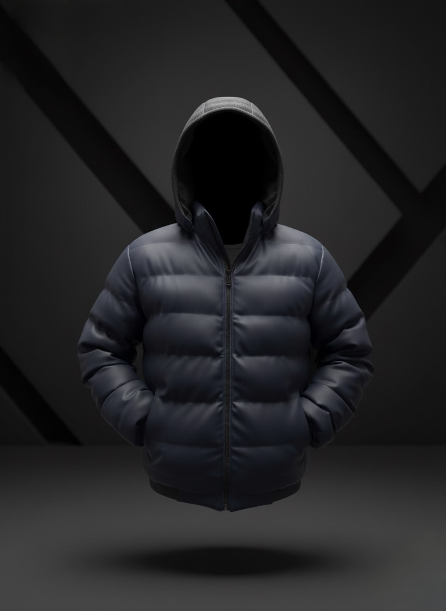 کاپشن مردانه پر رنگ سرمه‌ای