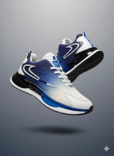 کتانی مردانه نایک آبی سفید