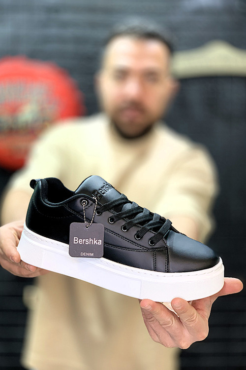 ونس مردانه برشکا کف دوخت مشکی سفید